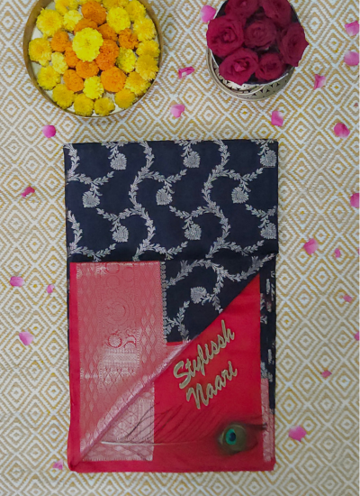 Semi Banarasi Chiniya Silk Saree - SBCS_0005