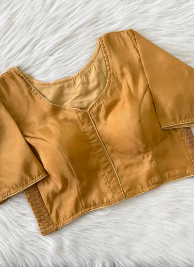 Soft Jari Silk Blouse with Elastic Fit
