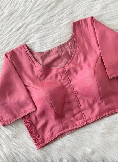 Soft Jari Silk Blouse with Elastic Fit