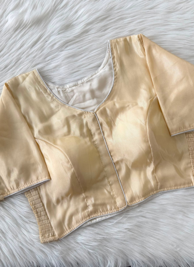 Soft Jari Silk Blouse with Elastic Fit