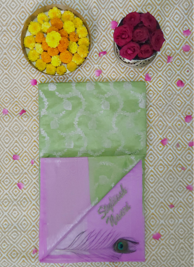 Semi Banarasi Chiniya Silk Saree - SBCS_0008