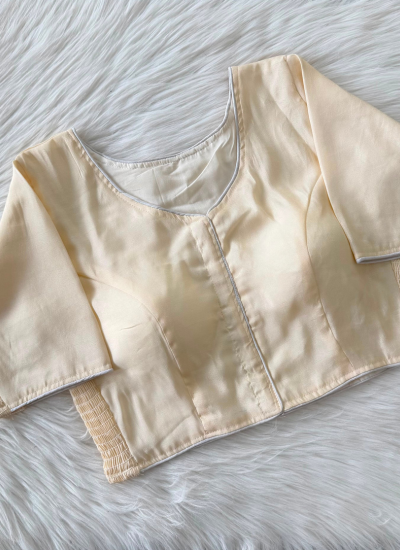 Soft Jari Silk Blouse with Elastic Fit