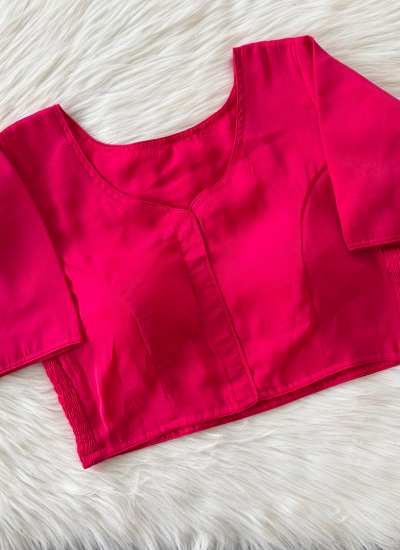 Soft Jari Silk Blouse with Elastic Fit