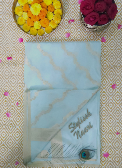 Semi Banarasi Chiniya Silk Saree - SBCS_0009