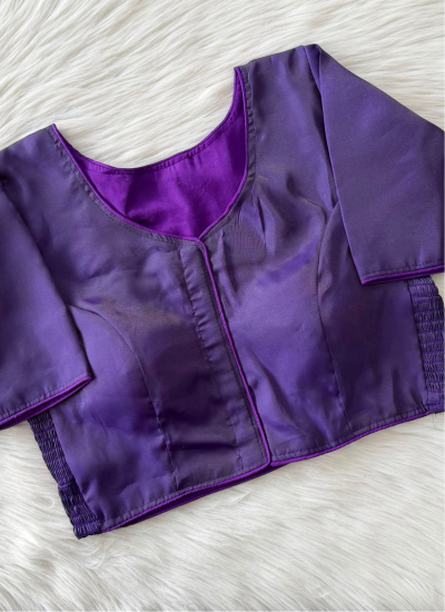 Soft Jari Silk Blouse with Elastic Fit
