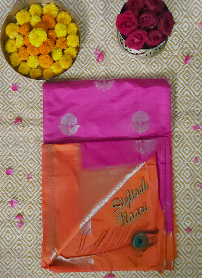 Semi Banarasi Chiniya Silk Saree - SBCS_0001