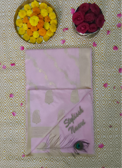 Semi Banarasi Chiniya Silk Saree - SBCS_0010