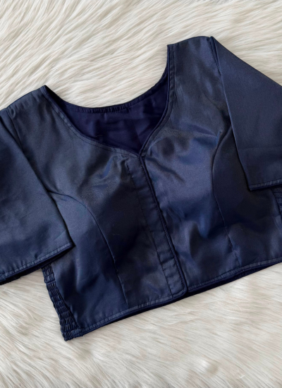 Soft Jari Silk Blouse with Elastic Fit