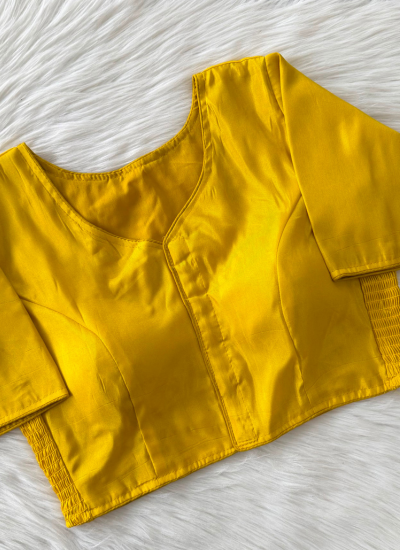 Soft Jari Silk Blouse with Elastic Fit