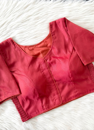 Soft Jari Silk Blouse with Elastic Fit