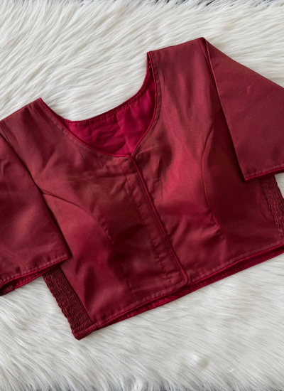 Soft Jari Silk Blouse with Elastic Fit