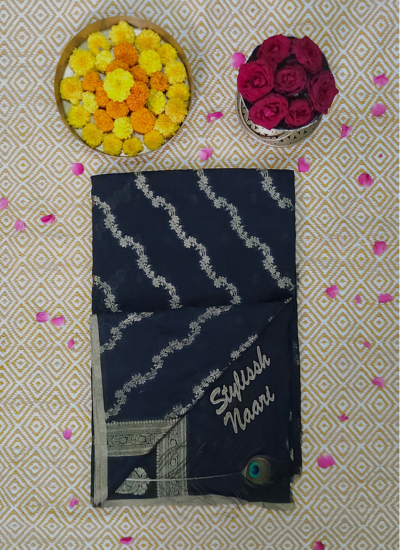 Semi Banarasi Chiniya Silk Saree - SBCS_0012