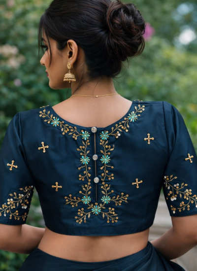 Designer Handwork Butter Silk Blouse