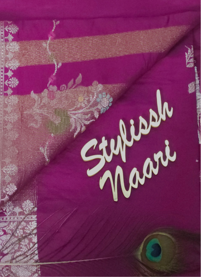 Semi Banarasi Chiniya Silk Saree - SBCS_0013