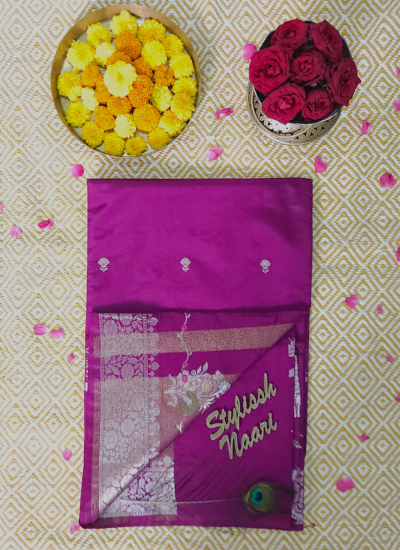 Semi Banarasi Chiniya Silk Saree - SBCS_0013