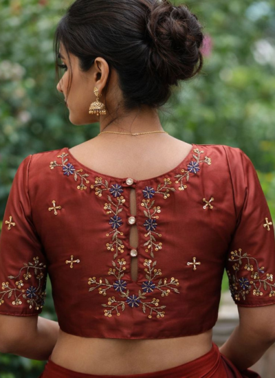 Designer Handwork Butter Silk Blouse