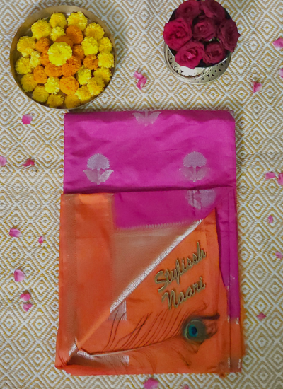 Semi Banarasi Chiniya Silk Saree - SBCS_0001