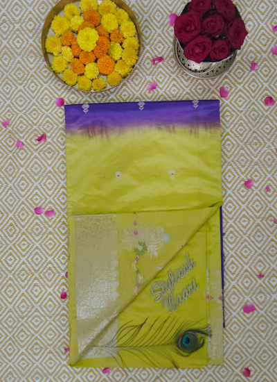 Semi Banarasi Chiniya Silk Saree - SBCS_0017