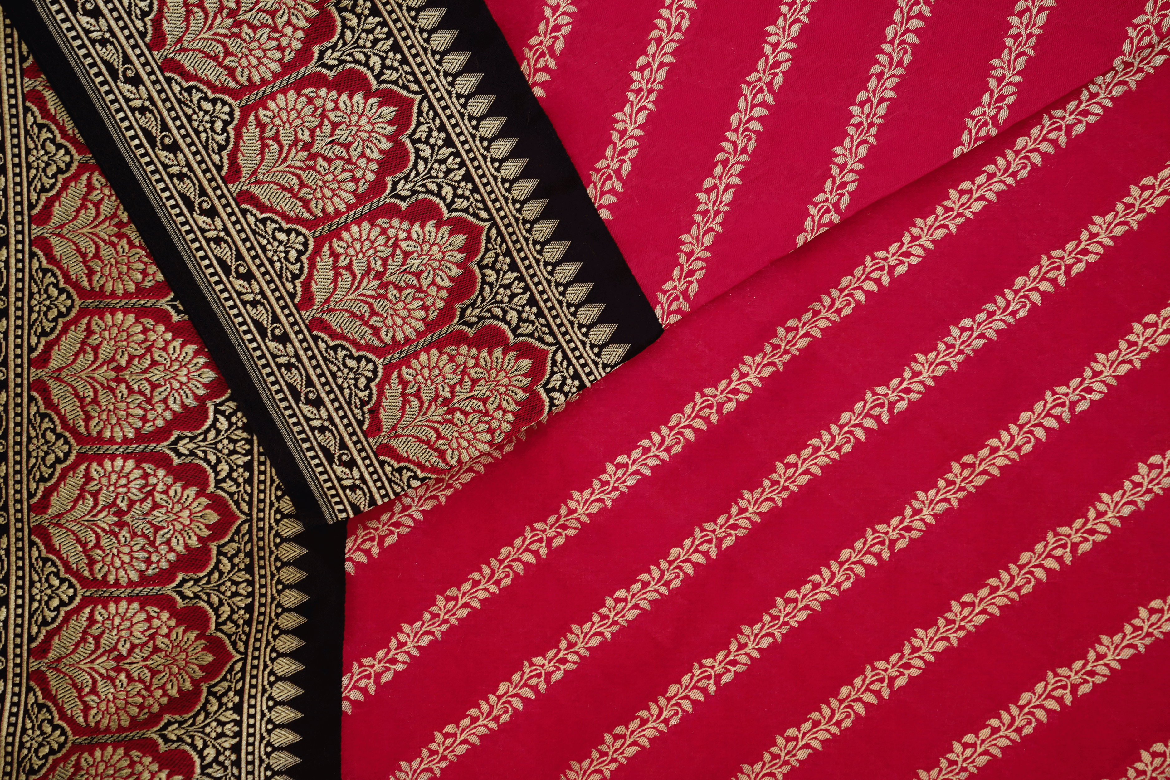 Semi Katan Silk with Alfi Border