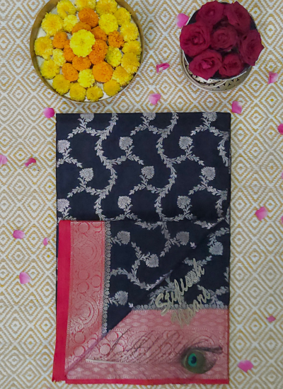 Semi Banarasi Chiniya Silk Saree - SBCS_0003