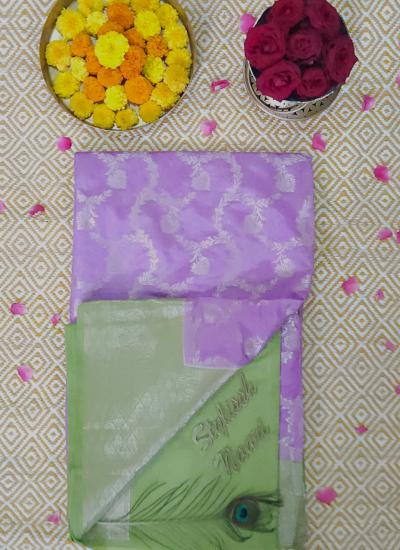 Semi Banarasi Chiniya Silk Saree - SBCS_0004