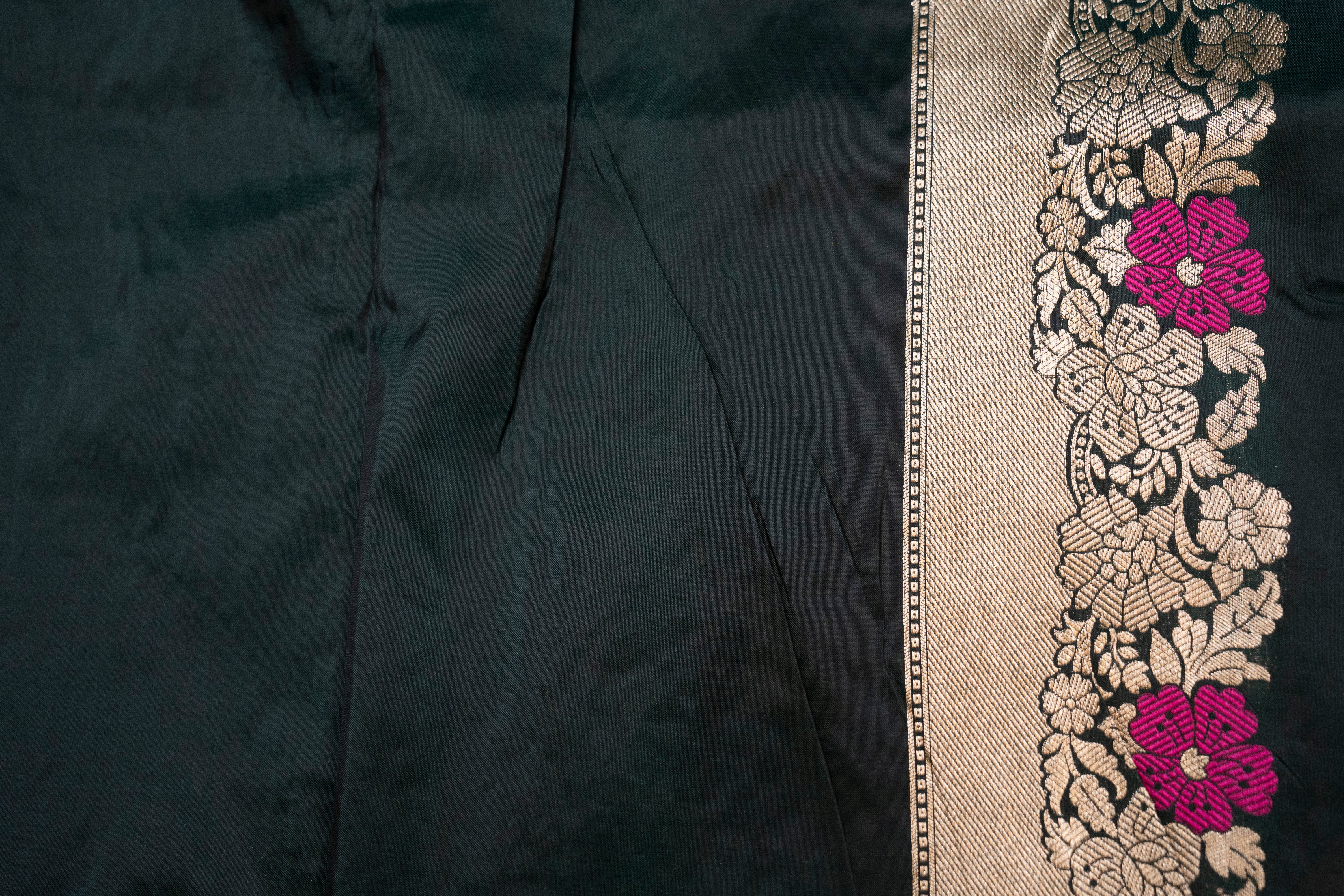 Pure Katan Silk Pauri Work with All Over Gold Zari
