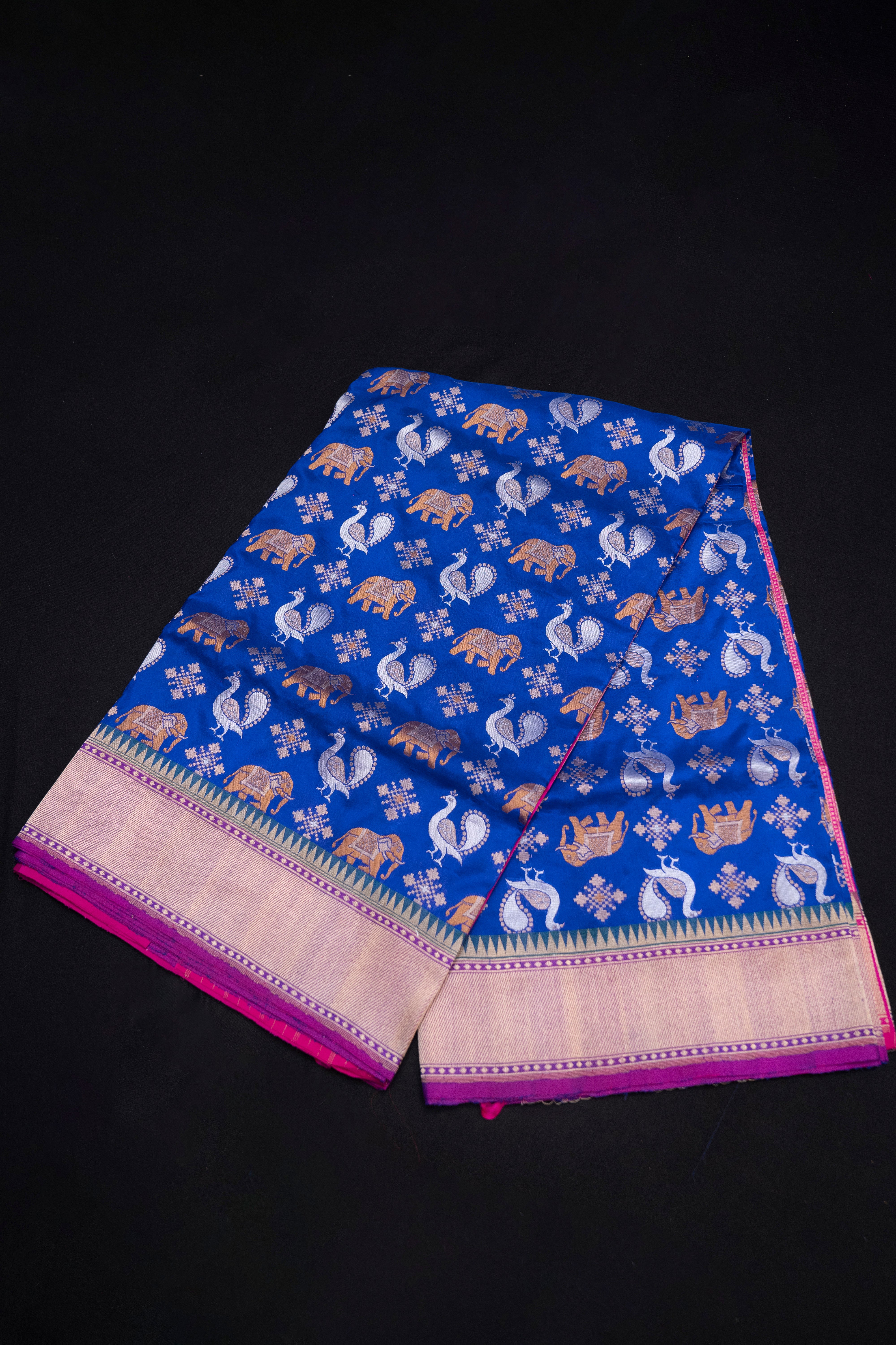 Pure Katan Silk Patola Saree with Animal Motif