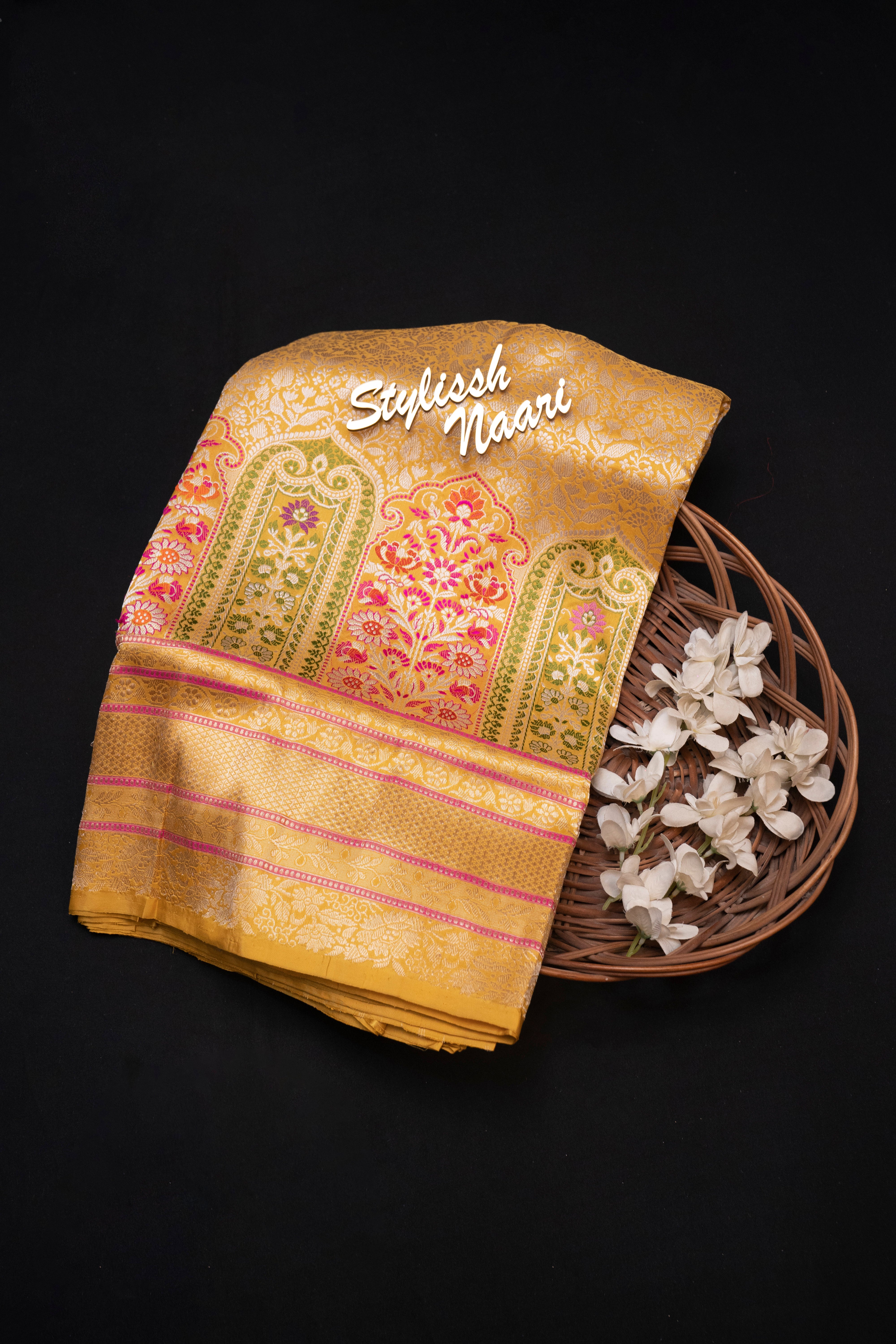 Pure Katan Silk Broken Kanjivaram Weave