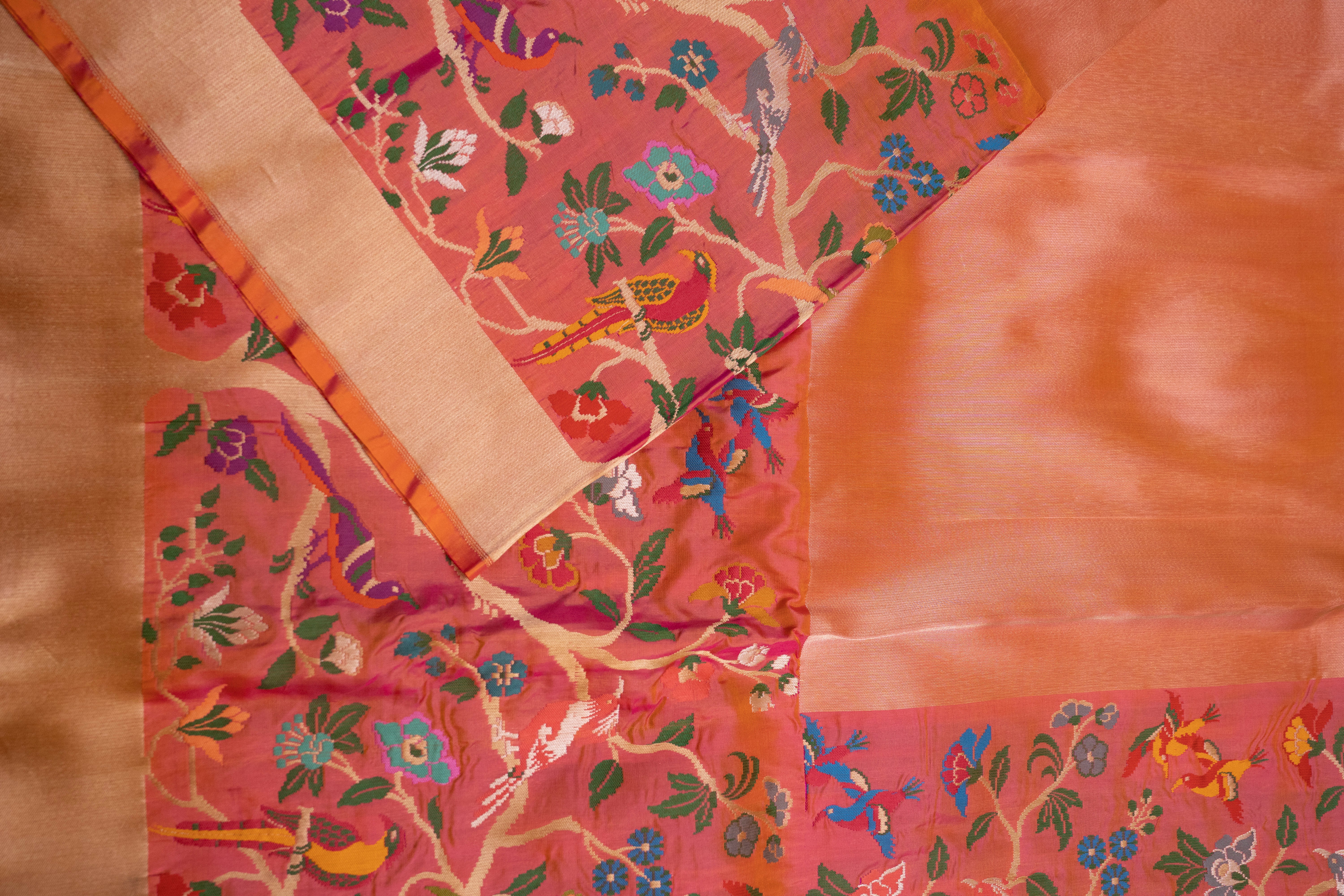 Pure Katan Silk with Tissue Kanchivaram Weave