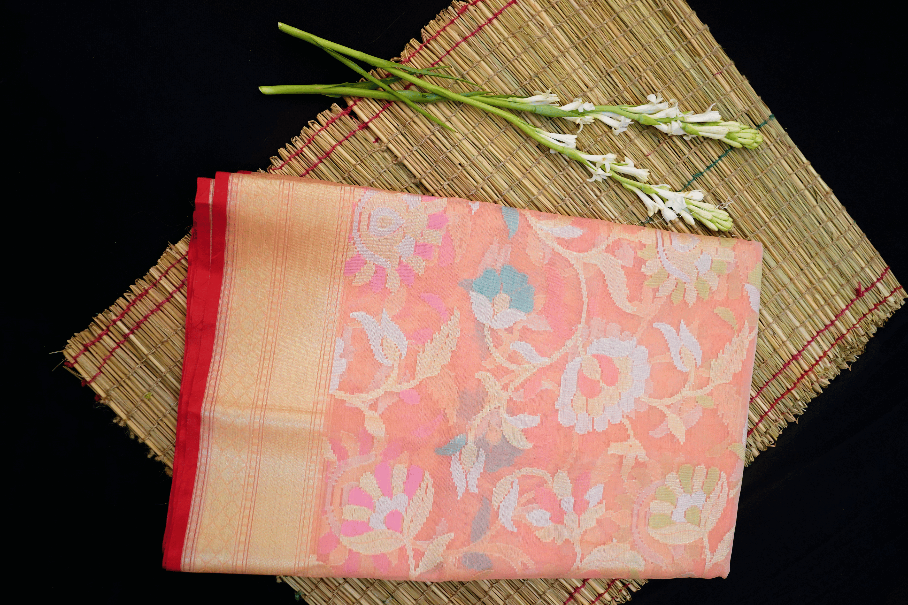 Art Silk Kora Jamdani
